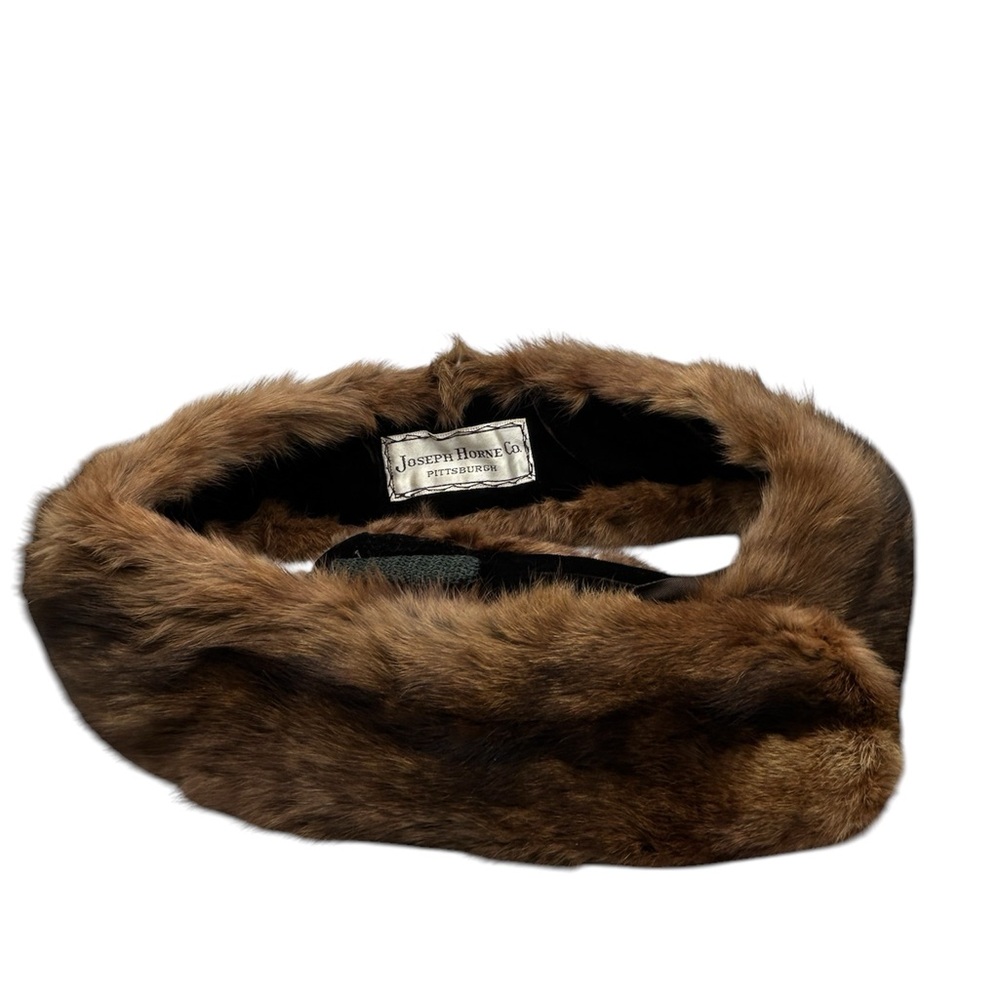 Joseph Horne Co genuine mink stole pelt 38” vintage 1960s brown